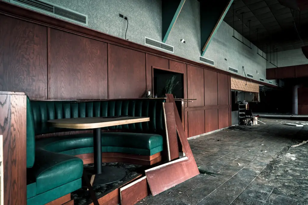 diner inside abandoned silverdome stadium in pontiac michigan