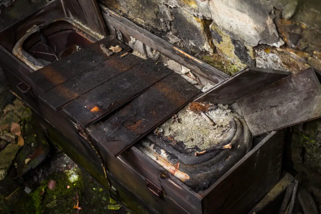 mt wood cemetery west virginia bones on casket