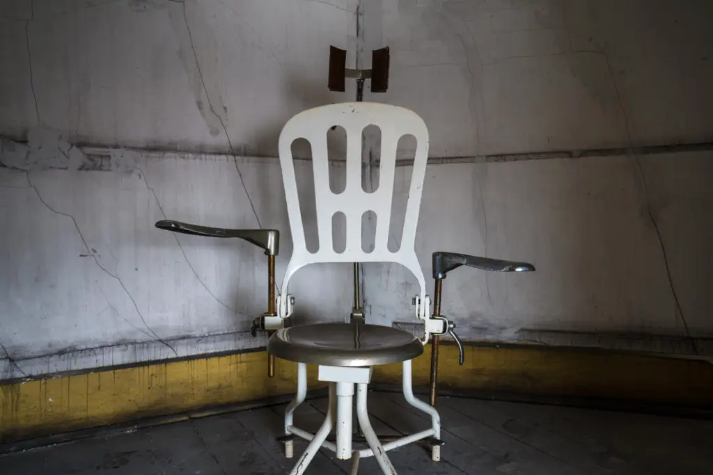 lobotomy chair inside madison seminary madison ohio