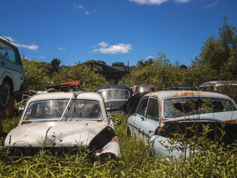 volvo graveyard rusty cars ravenna ohio