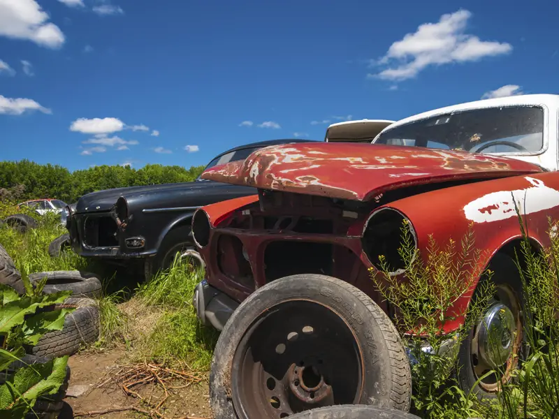 volvo graveyard rusty cars ravenna ohio