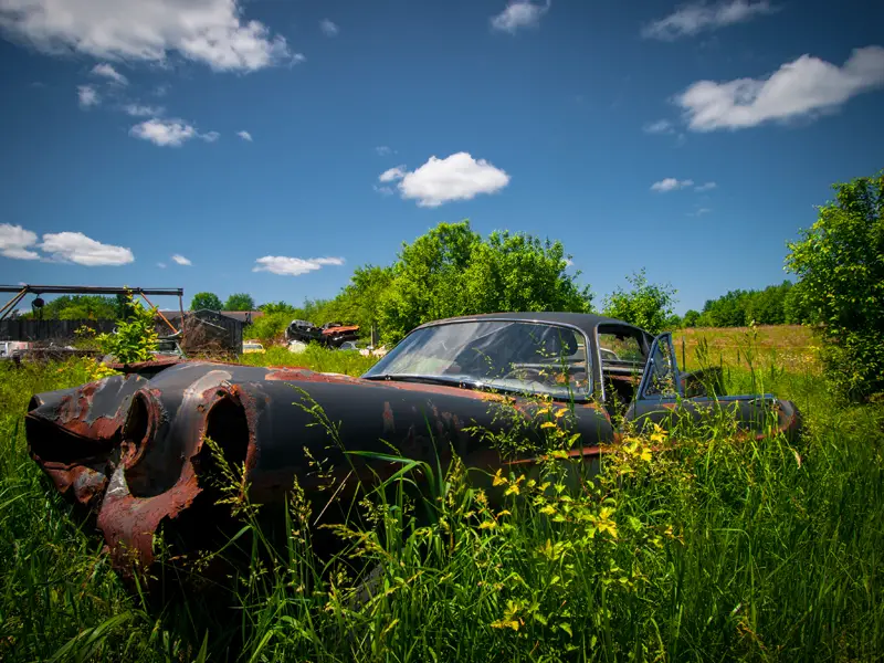 volvo graveyard rusty cars ravenna ohio