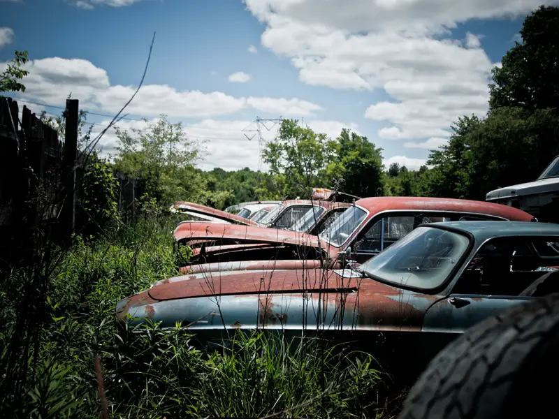 volvo graveyard rusty cars ravenna ohio