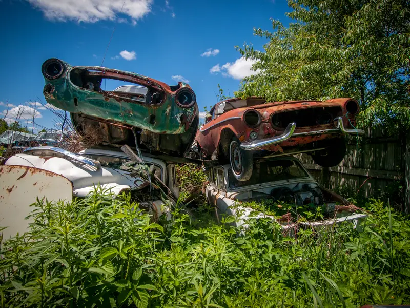 volvo graveyard rusty cars ravenna ohio