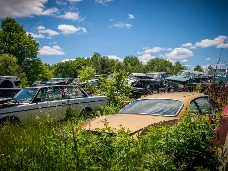 volvo graveyard rusty cars ravenna ohio