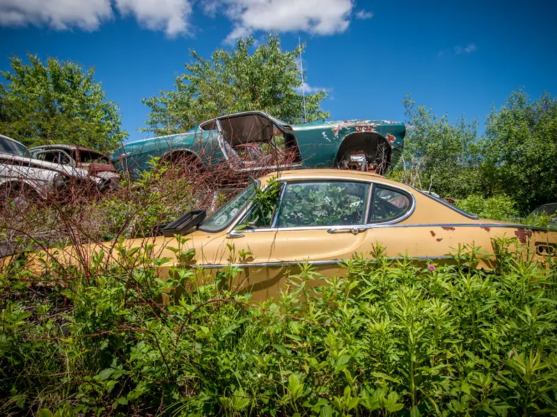 volvo graveyard rusty cars ravenna ohio