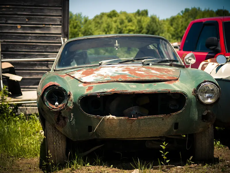 volvo graveyard rusty cars ravenna ohio