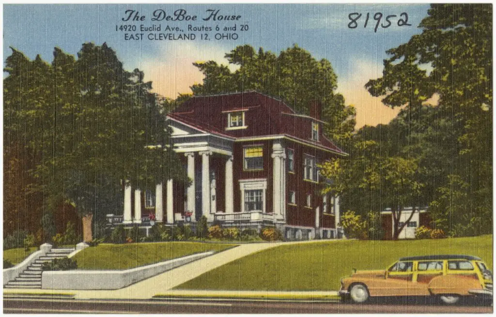 deboe house historic postcard 1940s