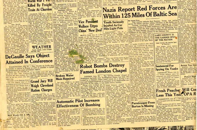 July 10, 1944 – Robot Bombs, Nazis, Sexism and Home Rental at $50 Per Month