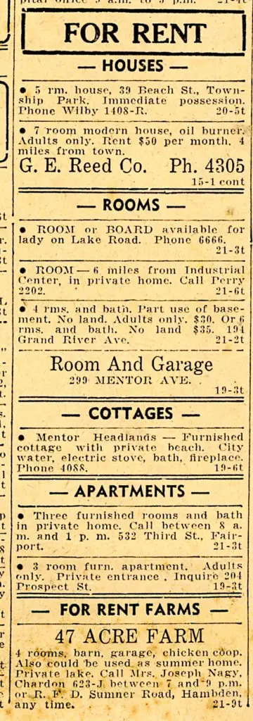 1940s painesville ohio newspaper