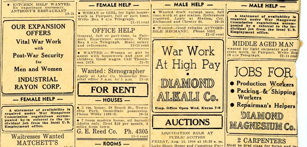 1940s painesville ohio newspaper