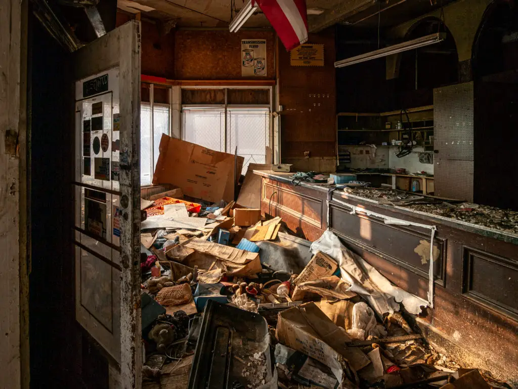 abandoned miles park auto building in cleveland