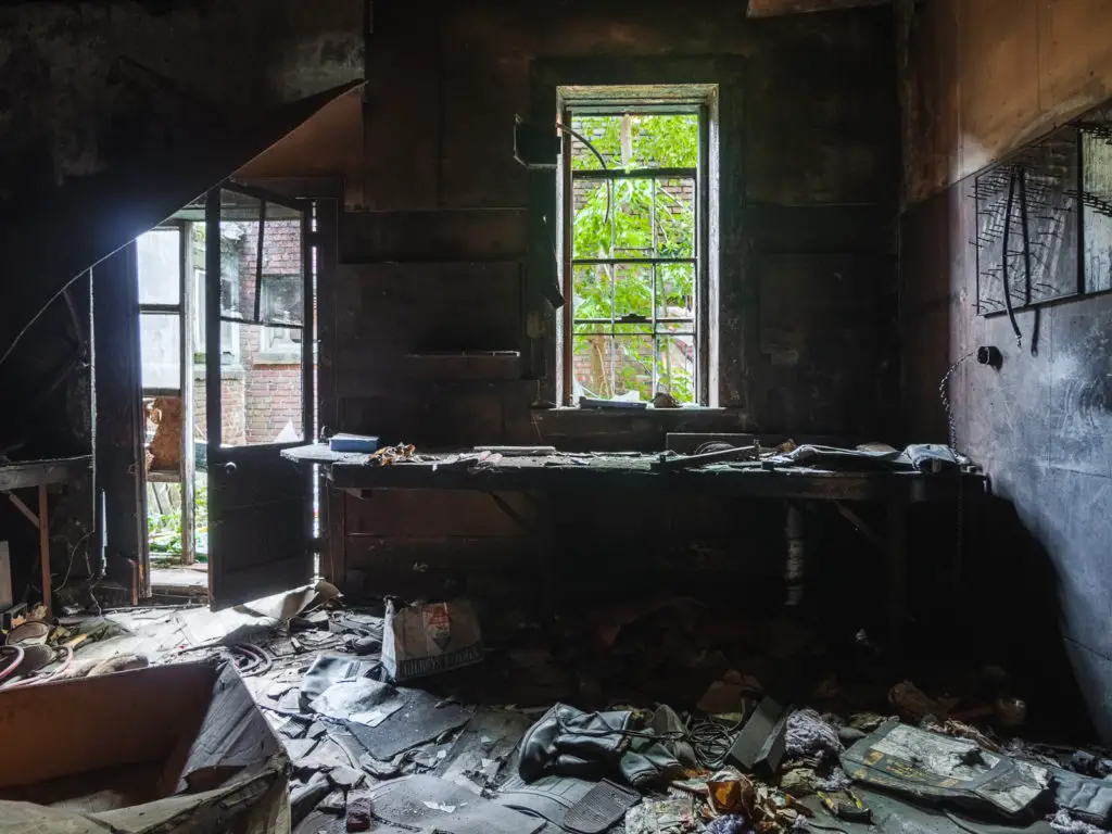 abandoned miles park auto building in cleveland