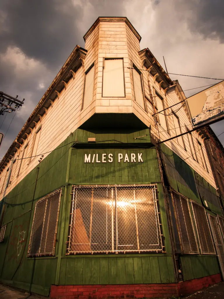 abandoned miles park auto building in cleveland