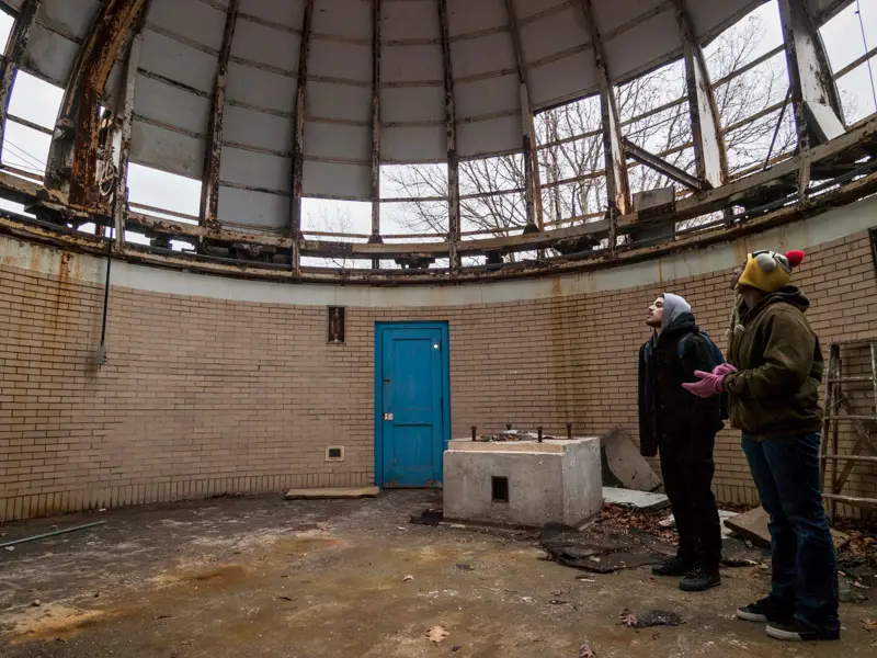 abandoned warner and swasey observatory in cleveland, ohio