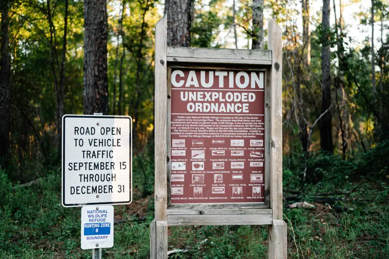 signs at longhorn army ammunition plant