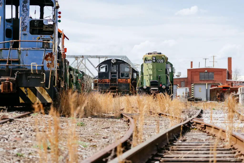 train cars at Larry's Truck & Electric