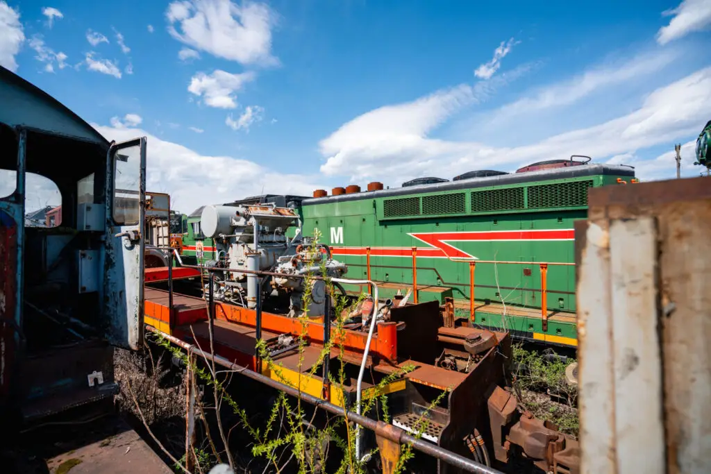 train cars at Larry's Truck & Electric