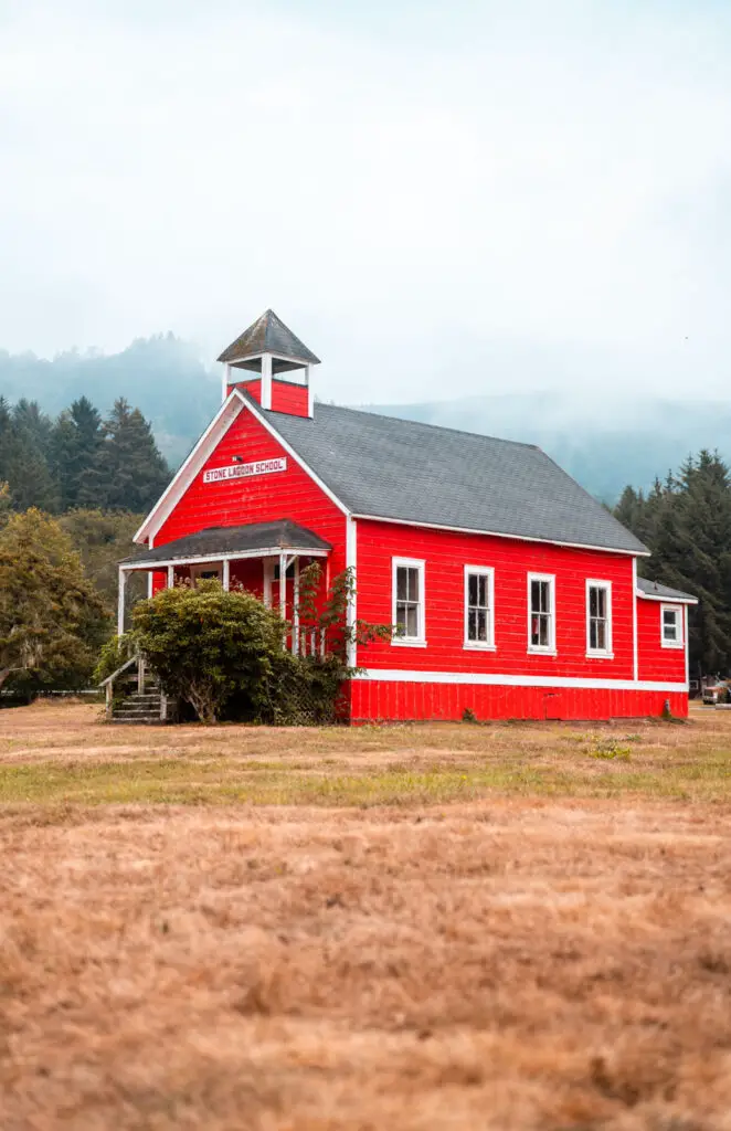 stone lagoon schoolhouse in california