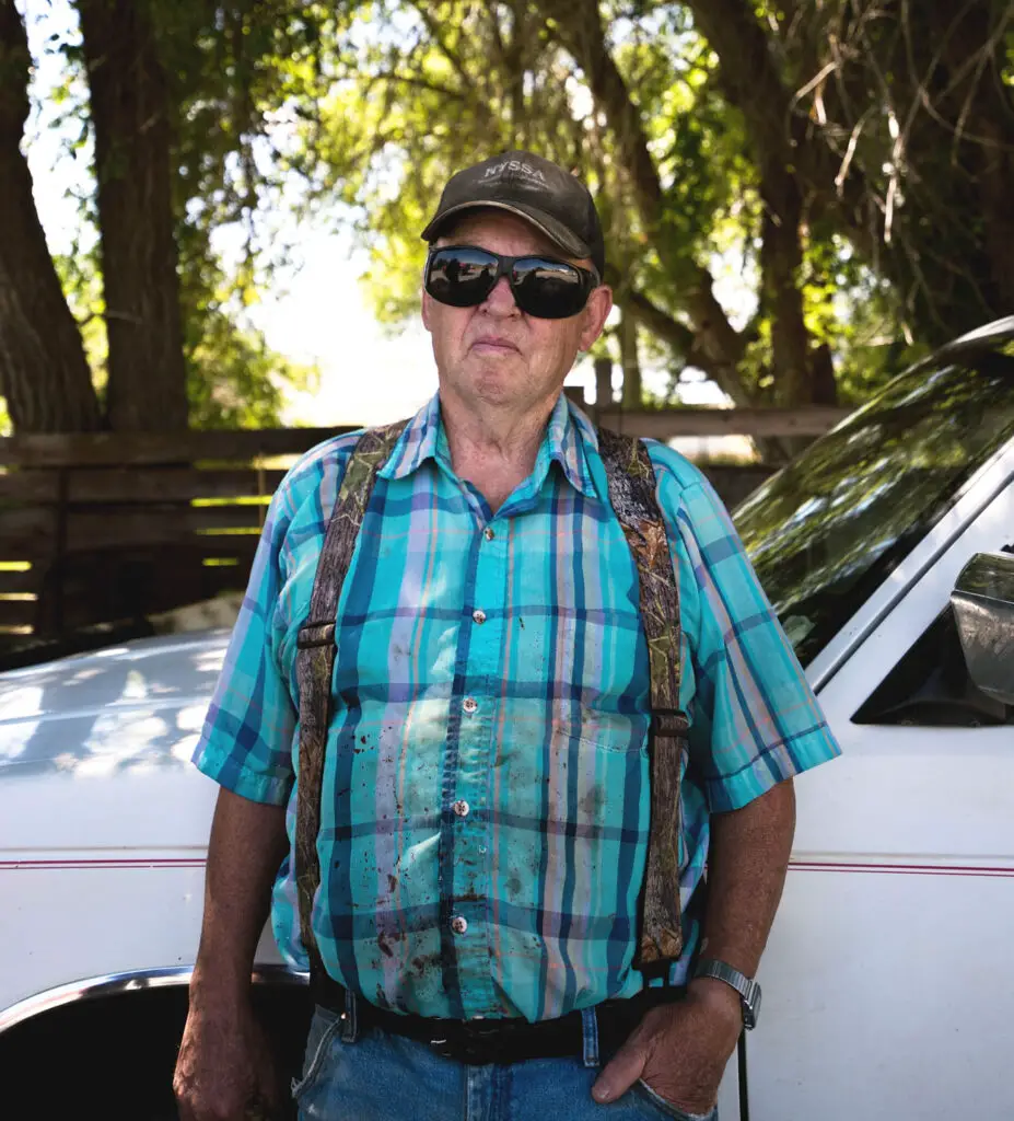 Unity, Oregon man with blood on his shirt