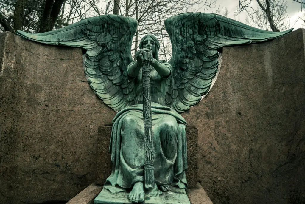 haserot angel statue lakeview cemetery ohio