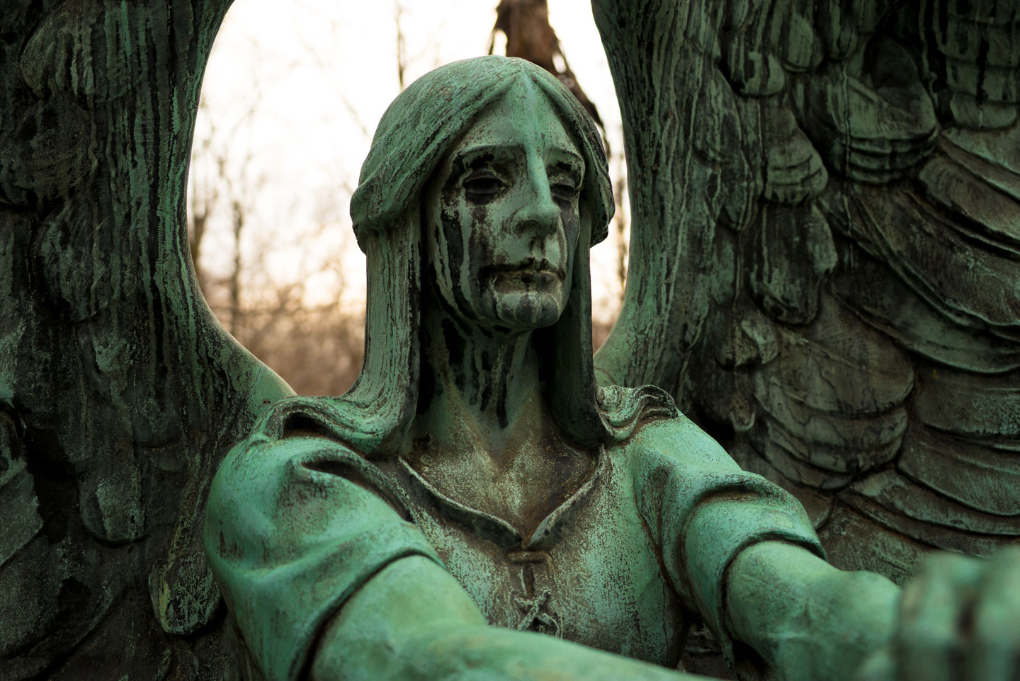 haserot angel statue lakeview cemetery ohio