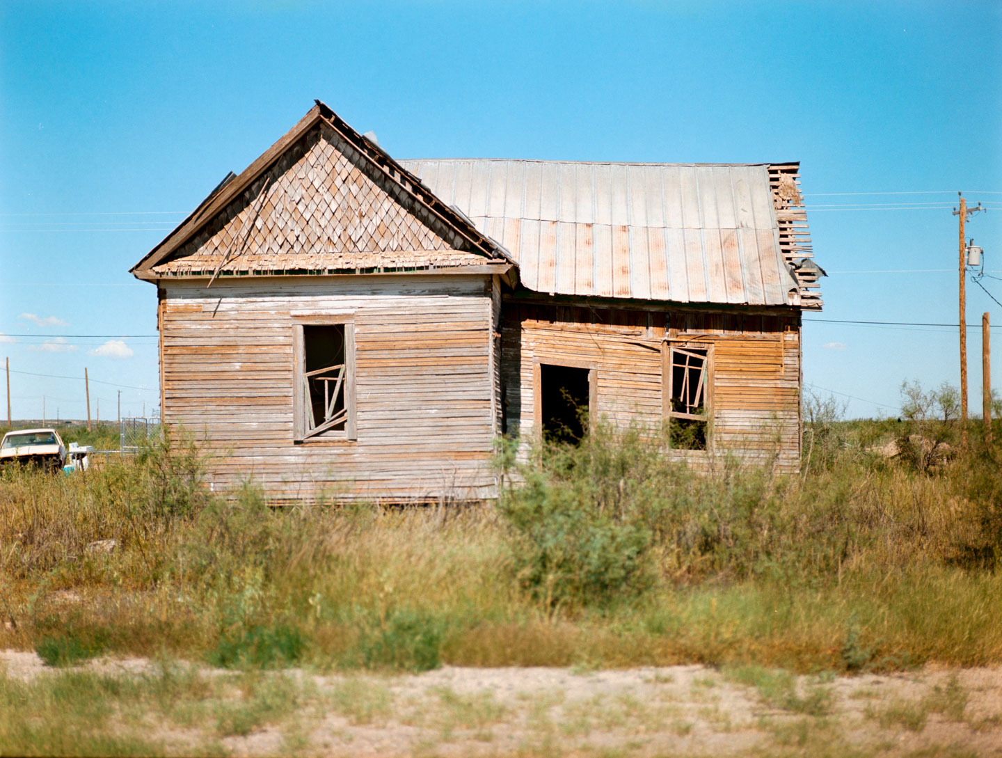 abandoned home in the ghost town of Verhalen Texas