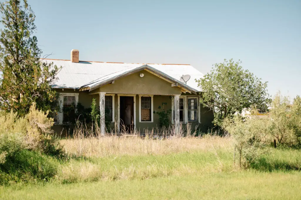 abandoned home in the ghost town of Verhalen Texas
