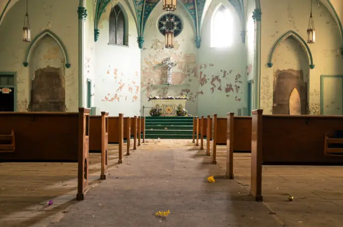 Abandoned Sacred Heart of Jesus Church in Youngstown East Side
